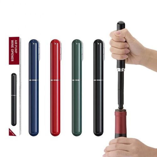 Tire-Bouchon En Acier Inoxydable, Ouvre-Bouteille De Vin Via Pression D'air, Extracteur Avec Système De Pompe À Air, Outils De Cuisine, Accessoire Portable De Bar