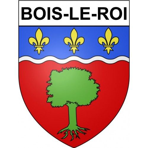 Bois-Le-Roi 77 Ville Stickers Blason Autocollant Adhésif - 4 Cm