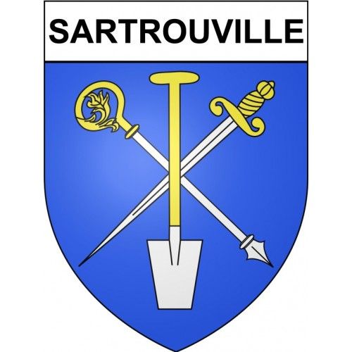 Sartrouville 78 Ville Stickers Blason Autocollant Adhésif - 12 Cm