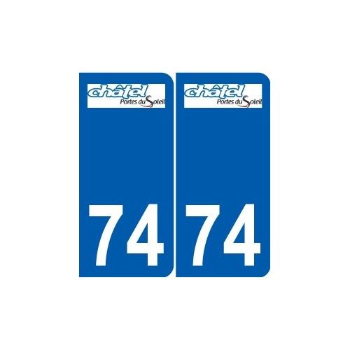 74 Châtel Logo Autocollant Plaque Stickers Ville - Arrondis