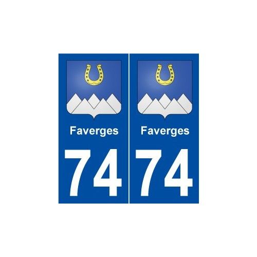 74 Faverges Blason Autocollant Plaque Stickers Ville - Droits