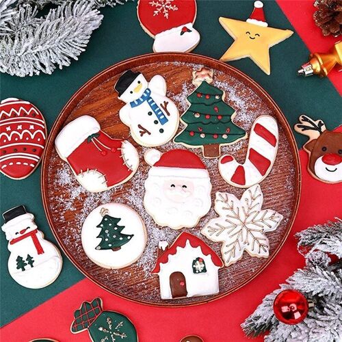 Ensemble de 9 moules à biscuits de noël en acier inoxydable, modèle artisanal spécial, fournitures de fête de Festival, livraison directe