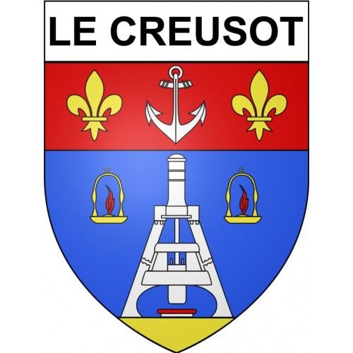 Le Creusot 71 Ville Stickers Blason Autocollant Adhésif - 4 Cm