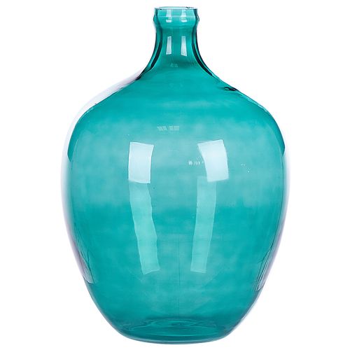 Vase en verre 39 cm turquoise ROTI