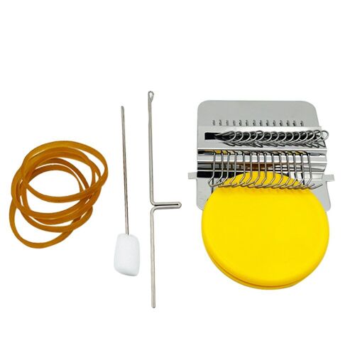 Kit D'outils De Bricolage, 19 Pièces, Petit Métier À Tisser, Bricolage Réparation Débutant Marque Boucle Aiguille À Tricoter Domestique, Machine À Coudre Type Speedweve Portable