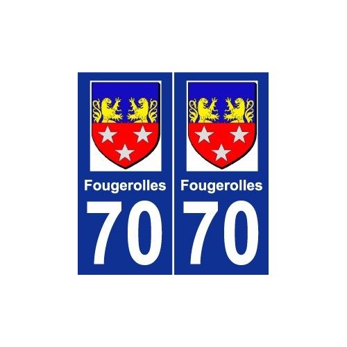 70 Fougerolles Blason Autocollant Plaque Stickers Ville - Droits