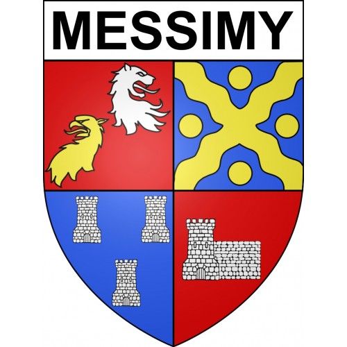Messimy 69 Ville Sticker Blason Écusson Autocollant Adhésif - 12 Cm