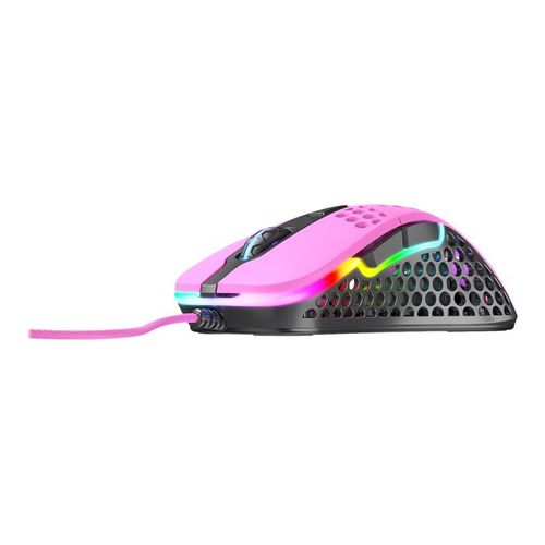 Xtrfy M4 RGB - Souris - pour droitiers - optique - filaire - USB - rose