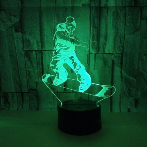 Lampe Led Tactile En 3d Avec Port Usb, 7 Couleurs Changeantes, Luminaire Décoratif D'intérieur, Idéal Pour Un Bureau, Une Chambre À Coucher, Un Bar, Une Boutique Ou Un Cadeau Pour Enfant