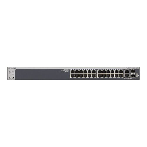 NETGEAR Smart S3300-28X - Commutateur - intelligent - 24 x 10/100/1000 + 2 x 10Gb Ethernet + 2 x Ethernet 10 Go SFP+ - Montable sur rack - AC 100/230 V