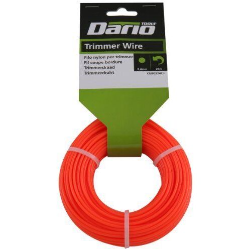 Dario Tools CMB322425 Fil coupe-bordure 2,4 mm 25 m Rouge
