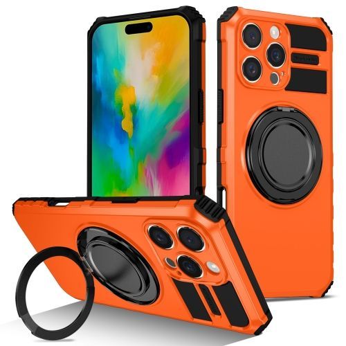 Étui Rotatif Magnétique Pour Iphone 16 Plus - Orange