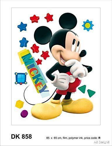 Disney Mickey Mouse Décoration Sticker Adhesif Mural Géant Répositionnable