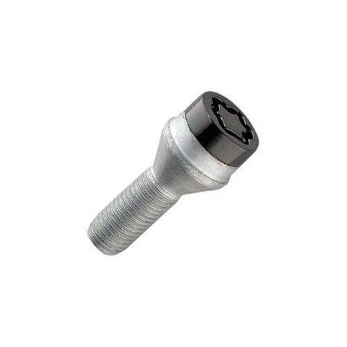 Boulons Antivol Sub Noir M14x1.5, Embase Conique, Longueur De La Tige 44,0 Mm, Ouverture De La Clé 17 Mm, Diamètre De La Clé 25,8 Mm