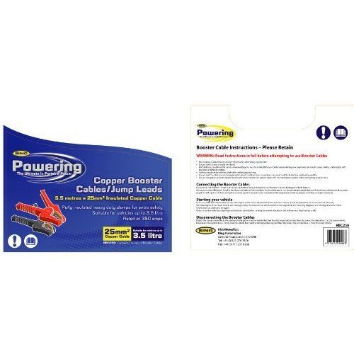 Ring Automotive Rbc250 Câbles De Démarrage, 25 Mm