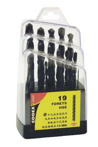 Cogex 24217 Foret métaux HSS x 19 pièces