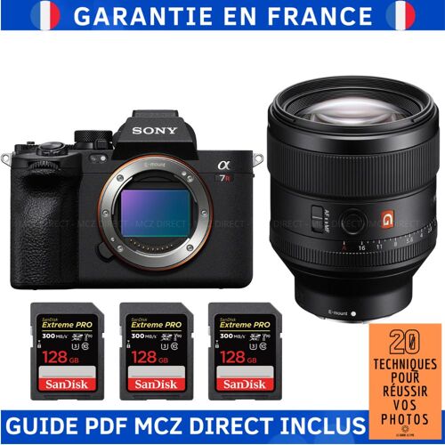 Sony A7R V + FE 85mm f/1.4 GM + 3 SanDisk 128GB Extreme PRO UHS-II SDXC 300 MB/s + Guide PDF MCZ DIRECT '20 TECHNIQUES POUR RÉUSSIR VOS PHOTOS'