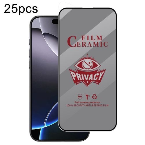 Film Céramique De Confidentialité Hd Complet Pour Iphone 16 - 25 Pièces