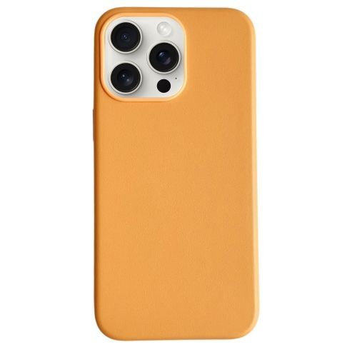 Étui En Cuir Magnétique Magsafe Pour Iphone 16 Plus - Couleur Orange