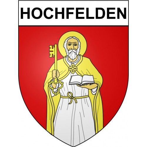 Hochfelden 67 Ville Sticker Blason Écusson Autocollant Adhésif - 12 Cm