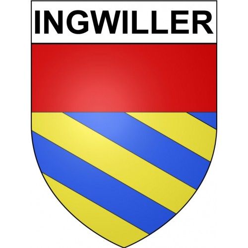 Ingwiller 67 Ville Sticker Blason Écusson Autocollant Adhésif - 17 Cm
