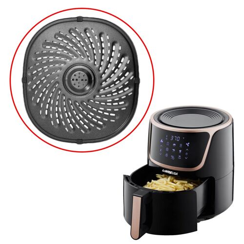 Poêle antiadhésive de remplacement pour friteuse à Air 9.2x10 pouces, ustensile de cuisson en acier pour les repas frits, lavable au lave-vaisselle