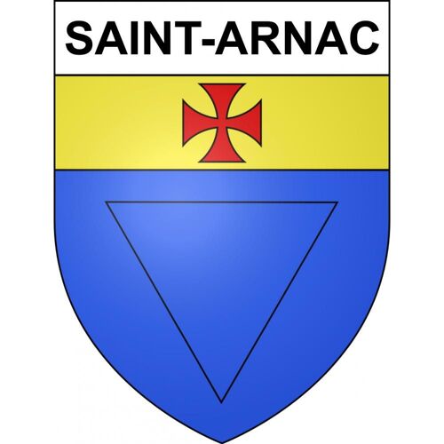 Saint-Arnac 66 Ville Sticker Blason Écusson Autocollant Adhésif - 12 Cm