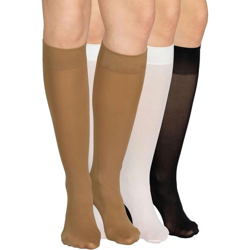 Tianyi-Chaussettes Hautes Pour Femme Avec Bande Anti-Pression 60 Deniers - Taille Unique - Chaudes - Longues Bottes Opaques