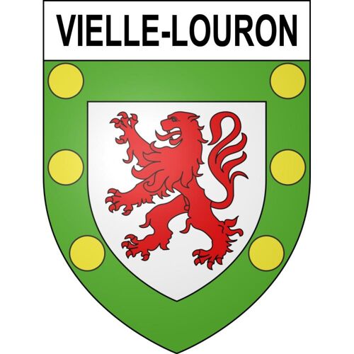 Vielle-Louron 65 Ville Sticker Blason Écusson Autocollant Adhésif - 12 Cm
