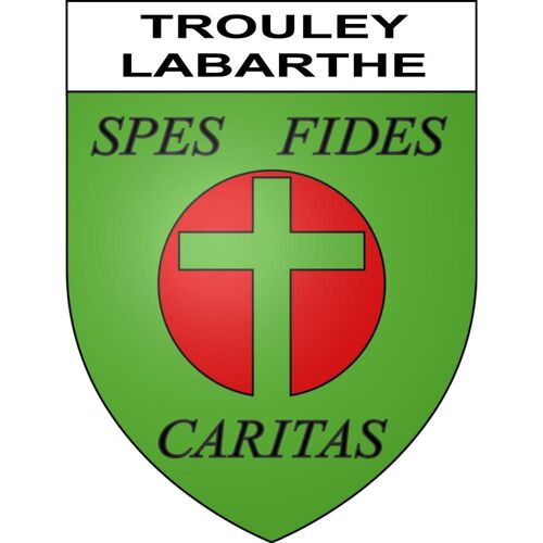 Trouley-Labarthe 65 Ville Sticker Blason Écusson Autocollant Adhésif - 17 Cm