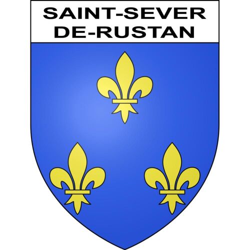 Saint-Sever-De-Rustan 65 Ville Sticker Blason Écusson Autocollant Adhésif - 8 Cm