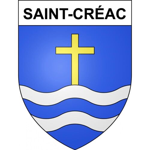 Saint-Créac 65 Ville Sticker Blason Écusson Autocollant Adhésif - 17 Cm