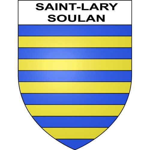 Saint-Lary-Soulan 65 Ville Sticker Blason Écusson Autocollant Adhésif - 17 Cm