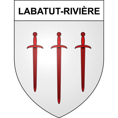 Labatut-Rivière 65 Ville Sticker Blason Écusson Autocollant Adhésif - 8 Cm