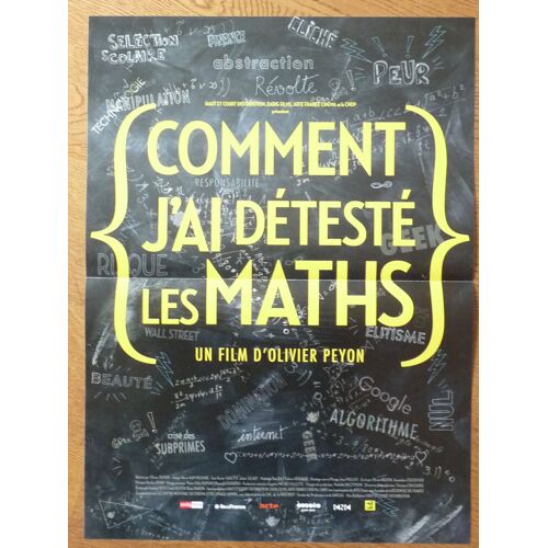 Comment J'ai Détesté Les Maths De Olivier Peyon - Affichette Originale De Film Format 40 X 60 Cm