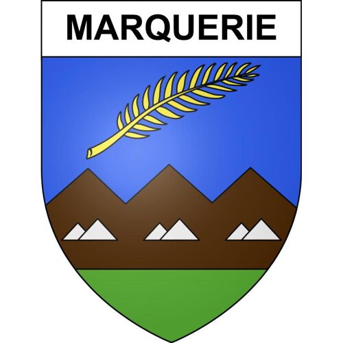 Marquerie 65 Ville Sticker Blason Écusson Autocollant Adhésif - 17 Cm
