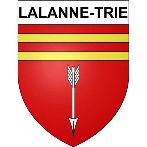 Lalanne-Trie 65 Ville Sticker Blason Écusson Autocollant Adhésif - 8 Cm