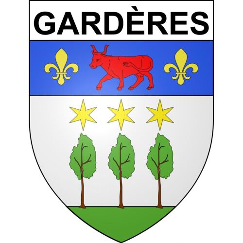 Gardères 65 Ville Sticker Blason Écusson Autocollant Adhésif - 4 Cm