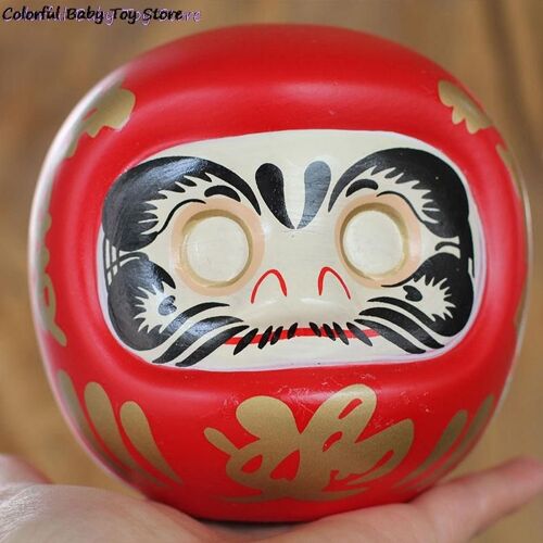 Rouge - Tirelire japonaise en céramique Daruma Butter, ornement de chat porte-bonheur, tirelire de bureau, 4 po