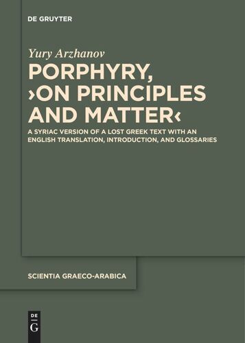 Porphyry, ¿On Principles And Matter¿