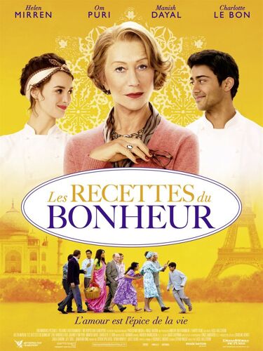 Affiche De Cinéma " Les Recettes Du Bonheur " - Format 120x160 Cm- De Lasse Hallström Avec Helen Mirren, Om Puri, Manish Dayal, Charlotte Le Bon, Michel Blanc, Amit Shah - 2014
