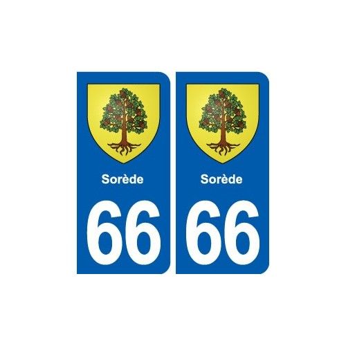 66 Sorède Blason Autocollant Plaque Stickers Ville - Arrondis