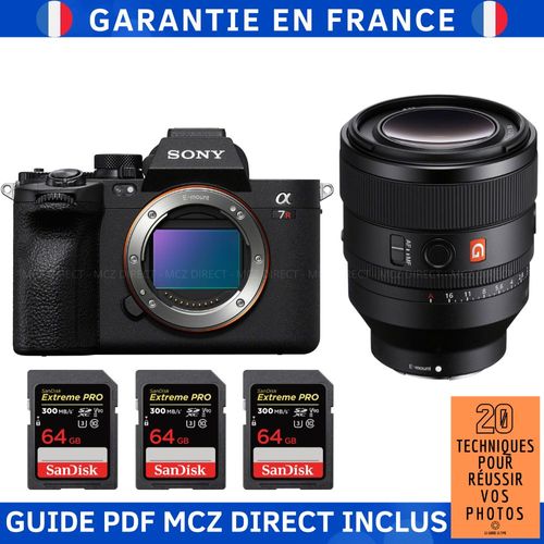 Sony A7R V + FE 50mm f/1.2 GM + 3 SanDisk 64GB Extreme PRO UHS-II SDXC 300 MB/s + Guide PDF MCZ DIRECT '20 TECHNIQUES POUR RÉUSSIR VOS PHOTOS'