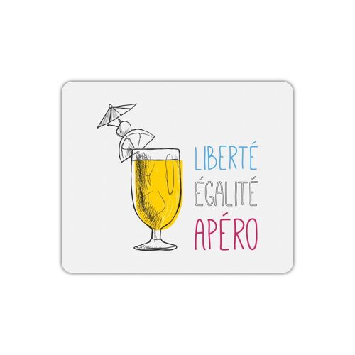 Tapis de souris rectangle liberté égalité apéro