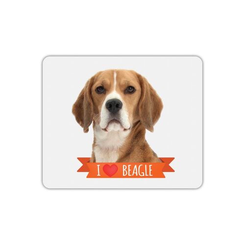 Tapis de souris rectangle imprimé beagle