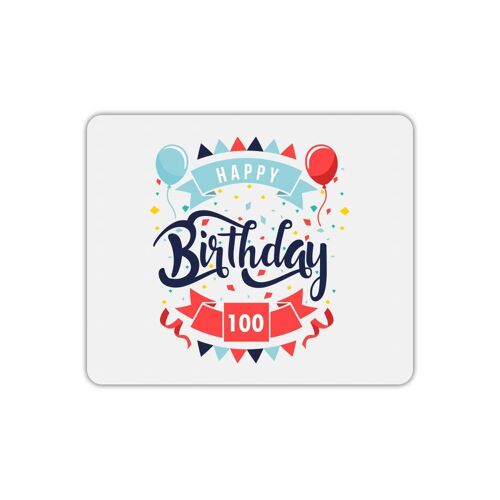 Tapis de souris rectangle happy birthday 100