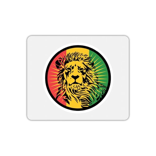 Tapis de souris rectangle imprimé lion reggae