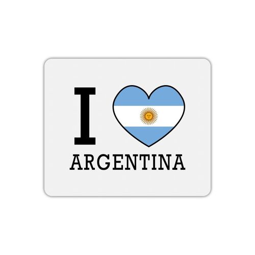 Tapis de souris rectangle i love drapeau argentine