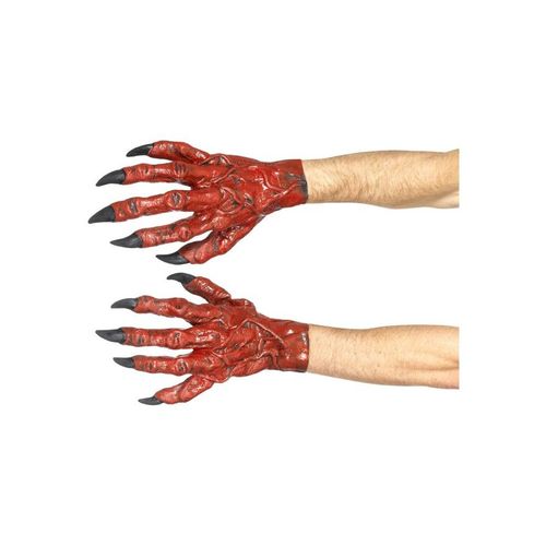 Mains De Diable Ou Démon Rouges (Taille Unique Adulte)