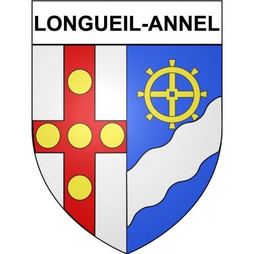 Longueil-Annel 60 Ville Stickers Blason Autocollant Adhésif - 17 Cm